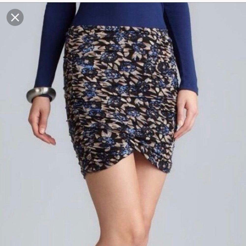 Free people ruched  jersey knit skirt